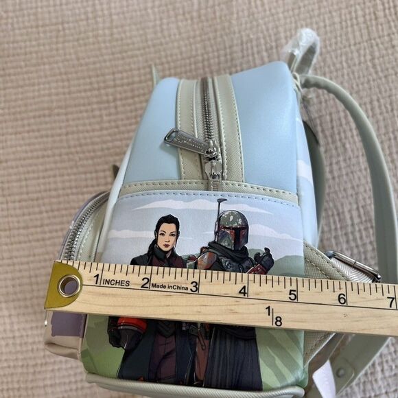 Star‎ Wars Loungefly Mini Backpack Mandalorian Grogu Glow in the Dark Travel NEW - Picture 15 of 16